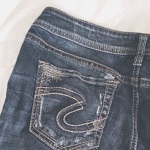 Silver Aiko Distressed Jeans